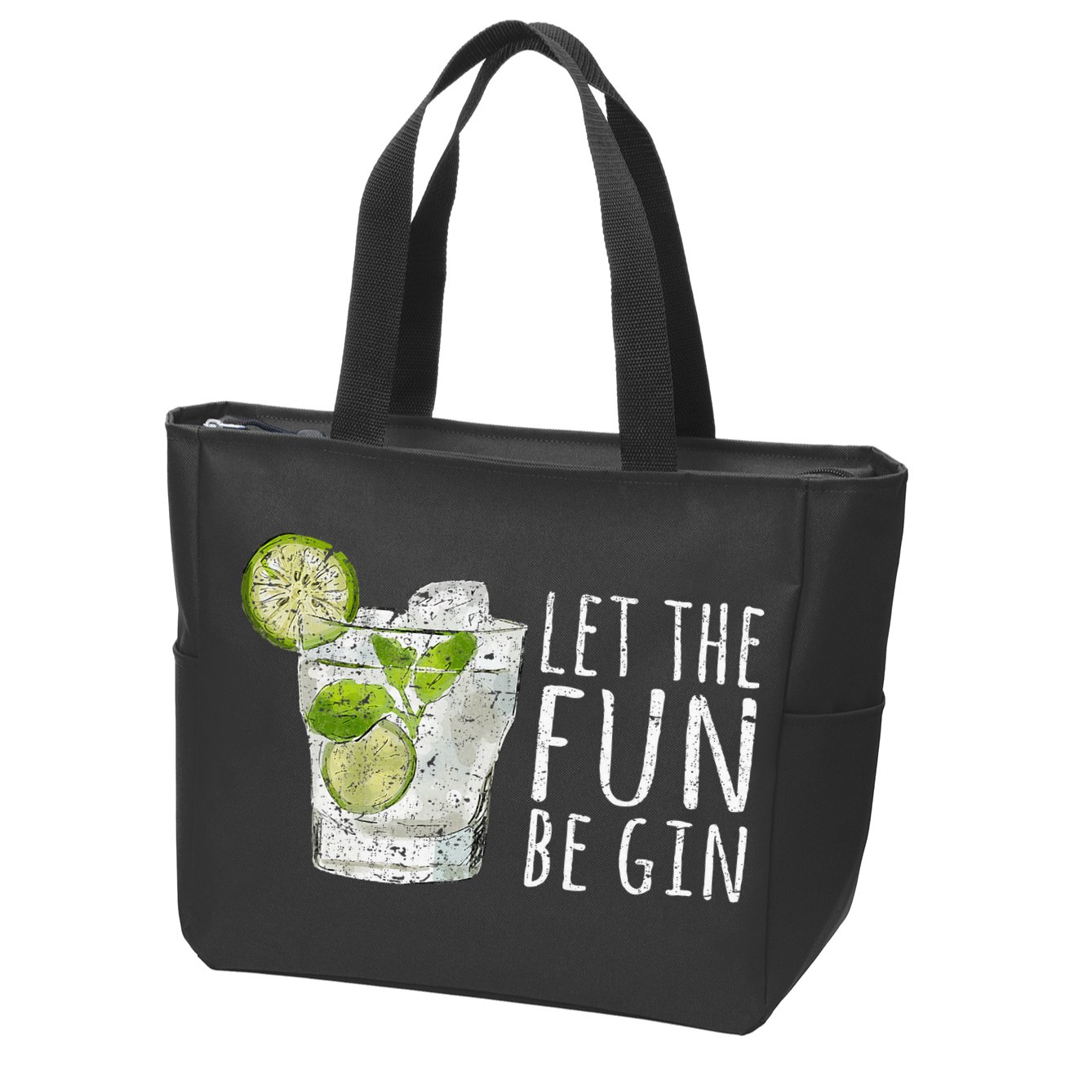 Let The Fun Be Gin Zip Tote Bag
