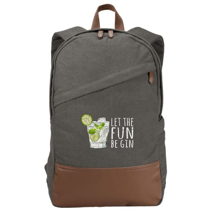 Let The Fun Be Gin Cotton Canvas Backpack