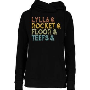 Lylla & Teefs Floor Rocket Womens Funnel Neck Pullover Hood