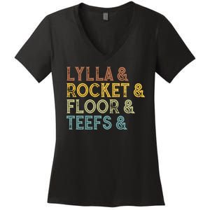 Lylla & Teefs Floor Rocket Women's V-Neck T-Shirt