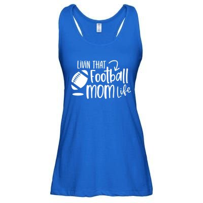 Livin That Football Mom Life Football Mom Gift Cool Gift Ladies Essential Flowy Tank