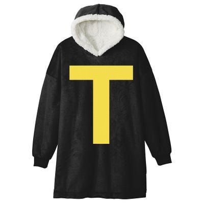 Letter T Funny Chipmunk Group Matching Halloween Costume Hooded Wearable Blanket