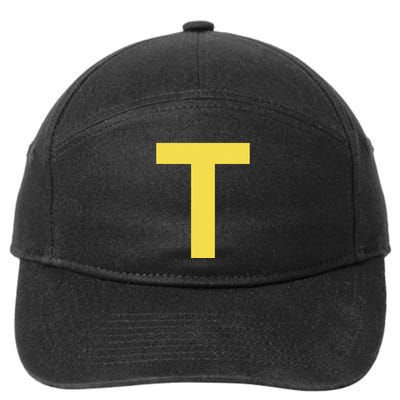 Letter T Funny Chipmunk Group Matching Halloween Costume 7-Panel Snapback Hat