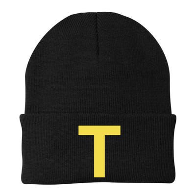 Letter T Funny Chipmunk Group Matching Halloween Costume Beanie