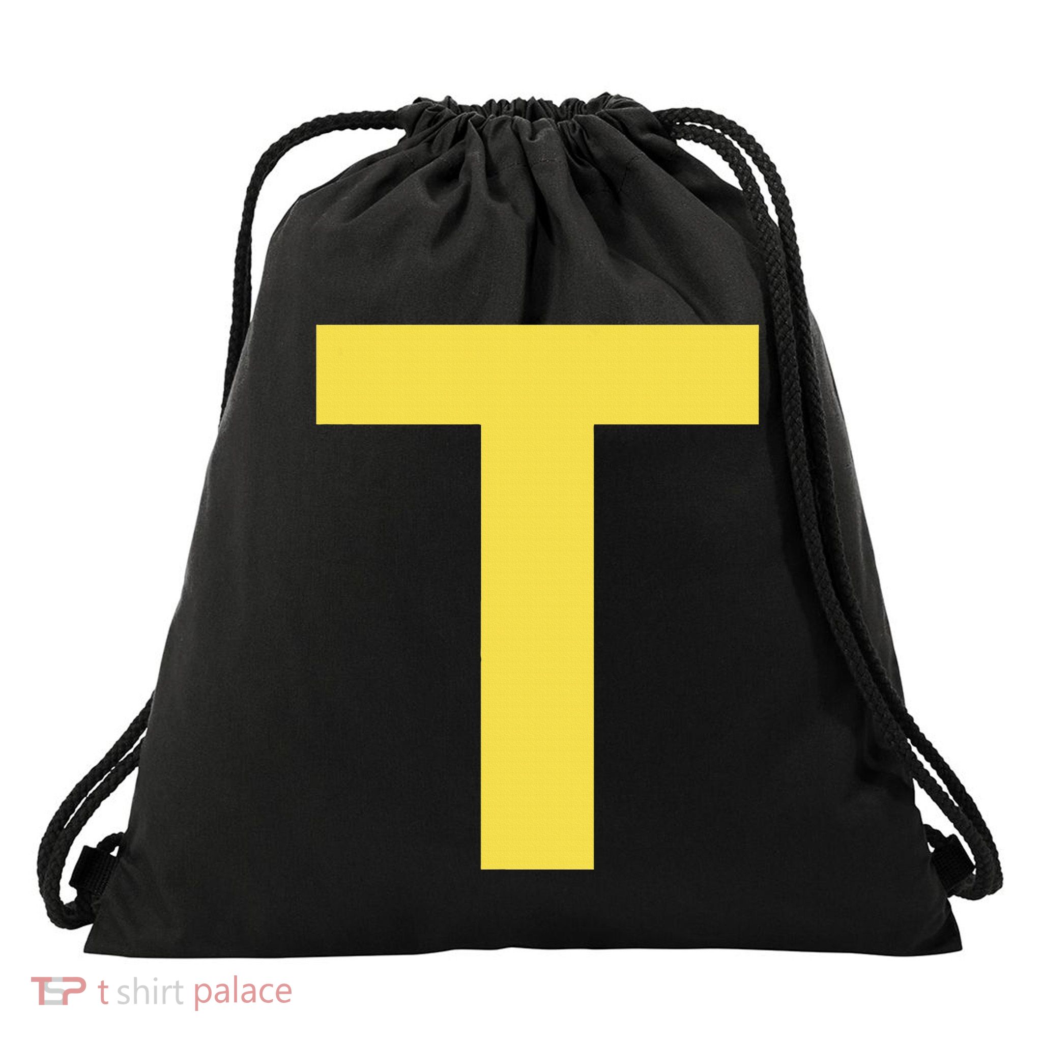 Letter T Funny Chipmunk Group Matching Halloween Costume Drawstring Bag