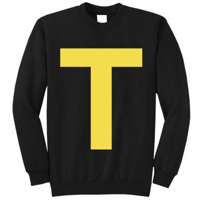 Letter T Funny Chipmunk Group Matching Halloween Costume Tall Sweatshirt