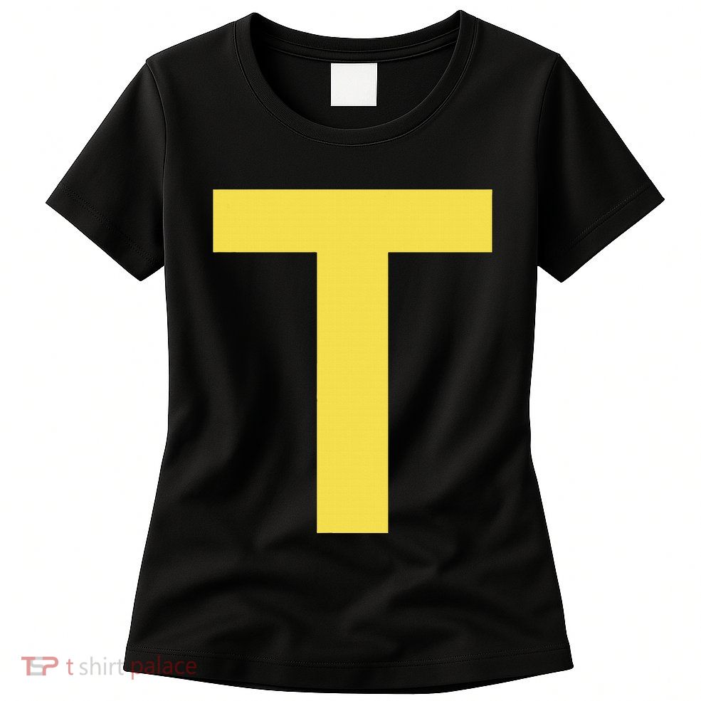 Letter T Funny Chipmunk Group Matching Halloween Costume Womens T-Shirt