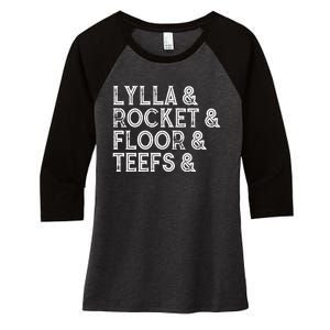 Lylla & Teefs Floor Rocket Women's Tri-Blend 3/4-Sleeve Raglan Shirt