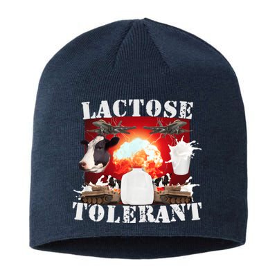 Lactose Tolerant Funny Meme Trendy Design Sustainable Beanie