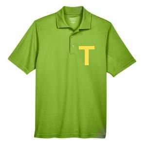 Letter T Funny Chipmunk Group Matching Halloween Costume Men's Origin Performance Pique Polo