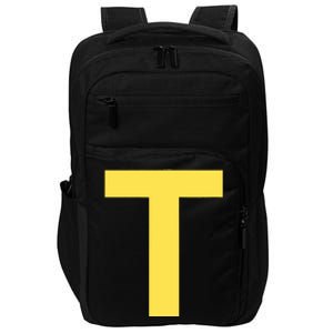 Letter T Funny Chipmunk Group Matching Halloween Costume Impact Tech Backpack