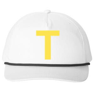 Letter T Funny Chipmunk Group Matching Halloween Costume Snapback Five-Panel Rope Hat