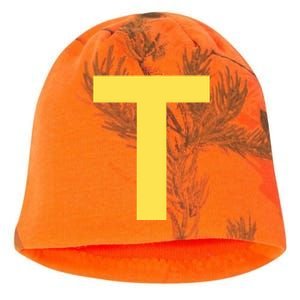 Letter T Funny Chipmunk Group Matching Halloween Costume Kati - Camo Knit Beanie