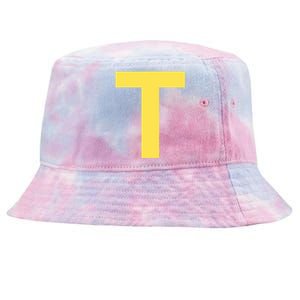 Letter T Funny Chipmunk Group Matching Halloween Costume Tie-Dyed Bucket Hat