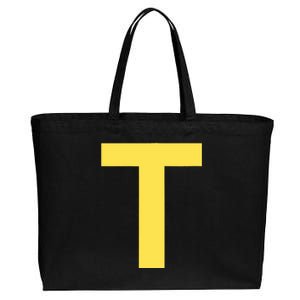 Letter T Funny Chipmunk Group Matching Halloween Costume Cotton Canvas Jumbo Tote