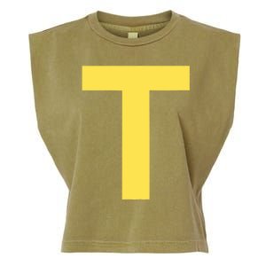 Letter T Funny Chipmunk Group Matching Halloween Costume Garment-Dyed Women's Muscle Tee