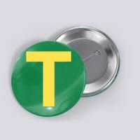 Letter T Funny Chipmunk Group Matching Halloween Costume Button