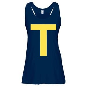 Letter T Funny Chipmunk Group Matching Halloween Costume Ladies Essential Flowy Tank