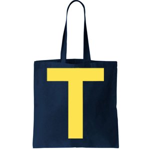 Letter T Funny Chipmunk Group Matching Halloween Costume Tote Bag