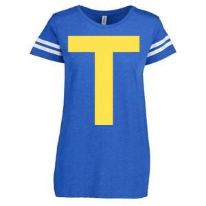 Letter T Funny Chipmunk Group Matching Halloween Costume Enza Ladies Jersey Football T-Shirt