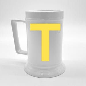 Letter T Funny Chipmunk Group Matching Halloween Costume Beer Stein