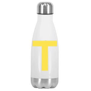 Letter T Funny Chipmunk Group Matching Halloween Costume Stainless Steel Insulated Water Bottle