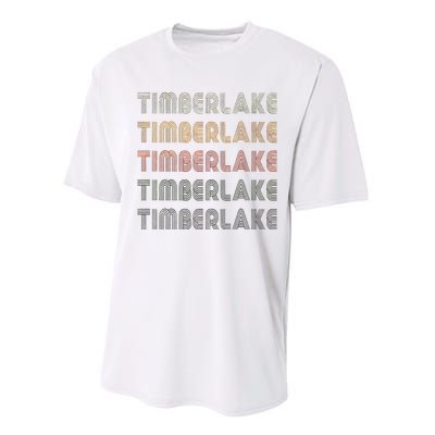 Love Timberlake Grunge Vintage Style Black Timberlake Performance Sprint T-Shirt