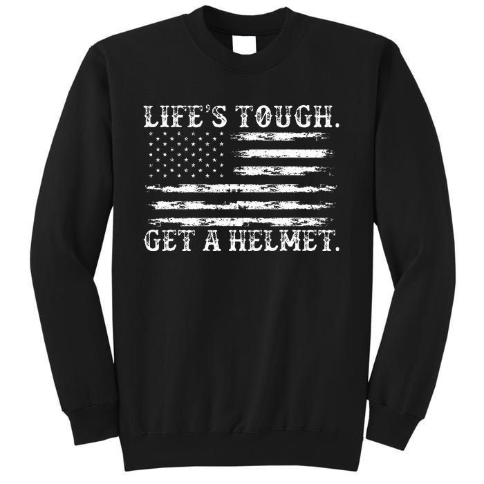 LifeS Tough Get A Helmet Man Usa Flag Sweatshirt