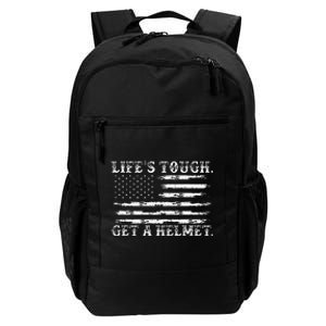 LifeS Tough Get A Helmet Man Usa Flag Daily Commute Backpack