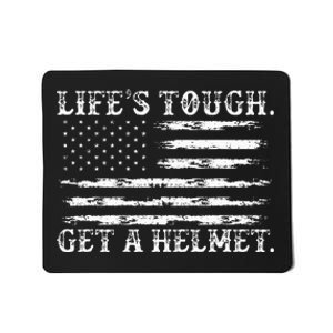 LifeS Tough Get A Helmet Man Usa Flag Mousepad