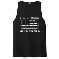 LifeS Tough Get A Helmet Man Usa Flag PosiCharge Competitor Tank