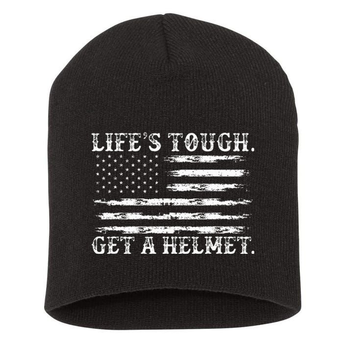 LifeS Tough Get A Helmet Man Usa Flag Short Acrylic Beanie