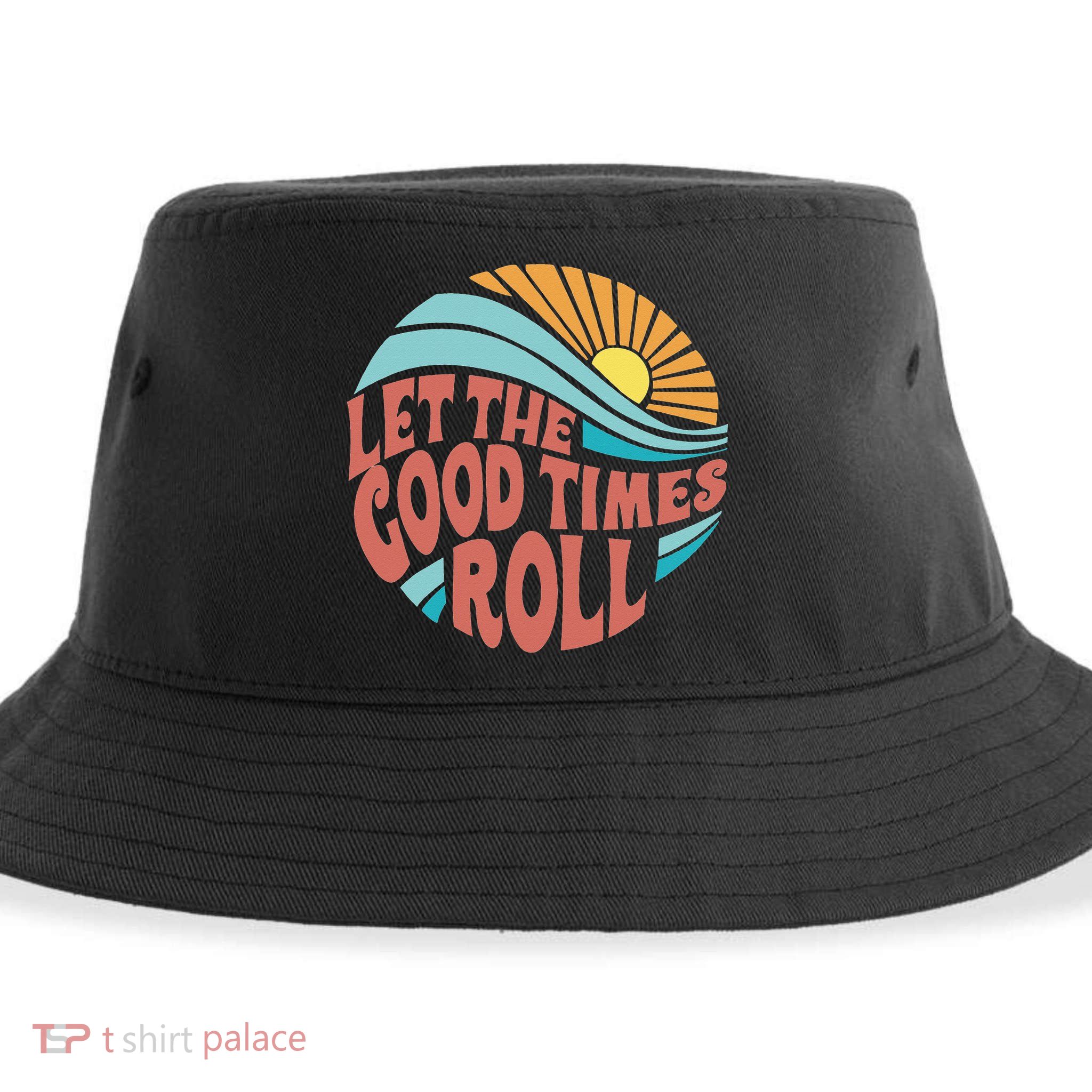 Let The Good Times Roll Retro Vintage Sustainable Bucket Hat