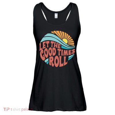 Let The Good Times Roll Retro Vintage Ladies Essential Flowy Tank