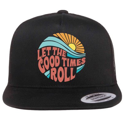 Let The Good Times Roll Retro Vintage Flatbill Hat