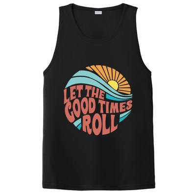 Let The Good Times Roll Retro Vintage PosiCharge Competitor Tank