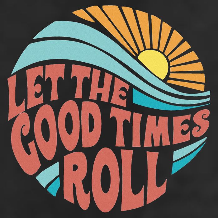Let The Good Times Roll Retro Vintage Golf Towel