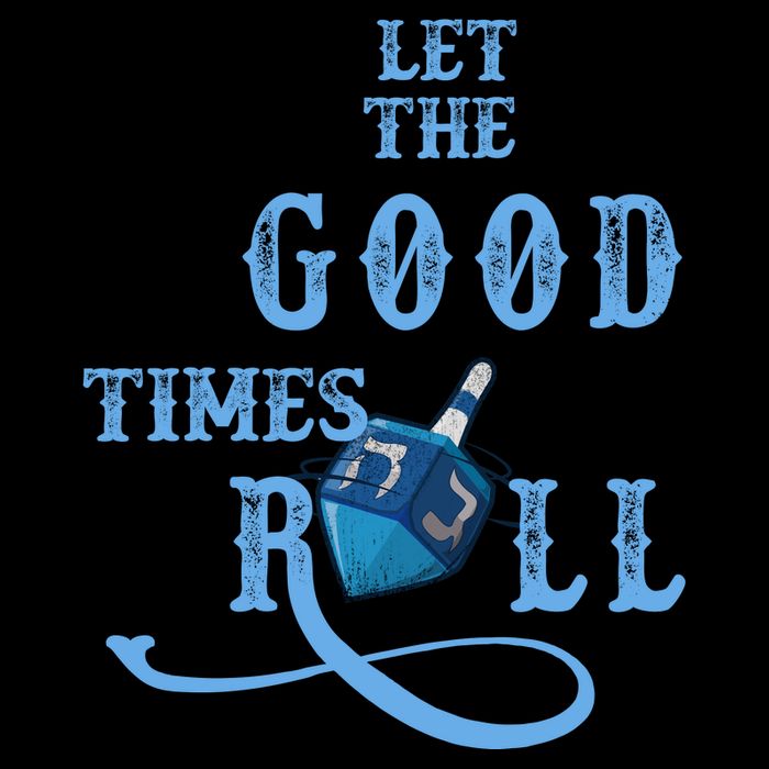 Let The Good Times Roll Raglan Hanukkah Drawstring Bag