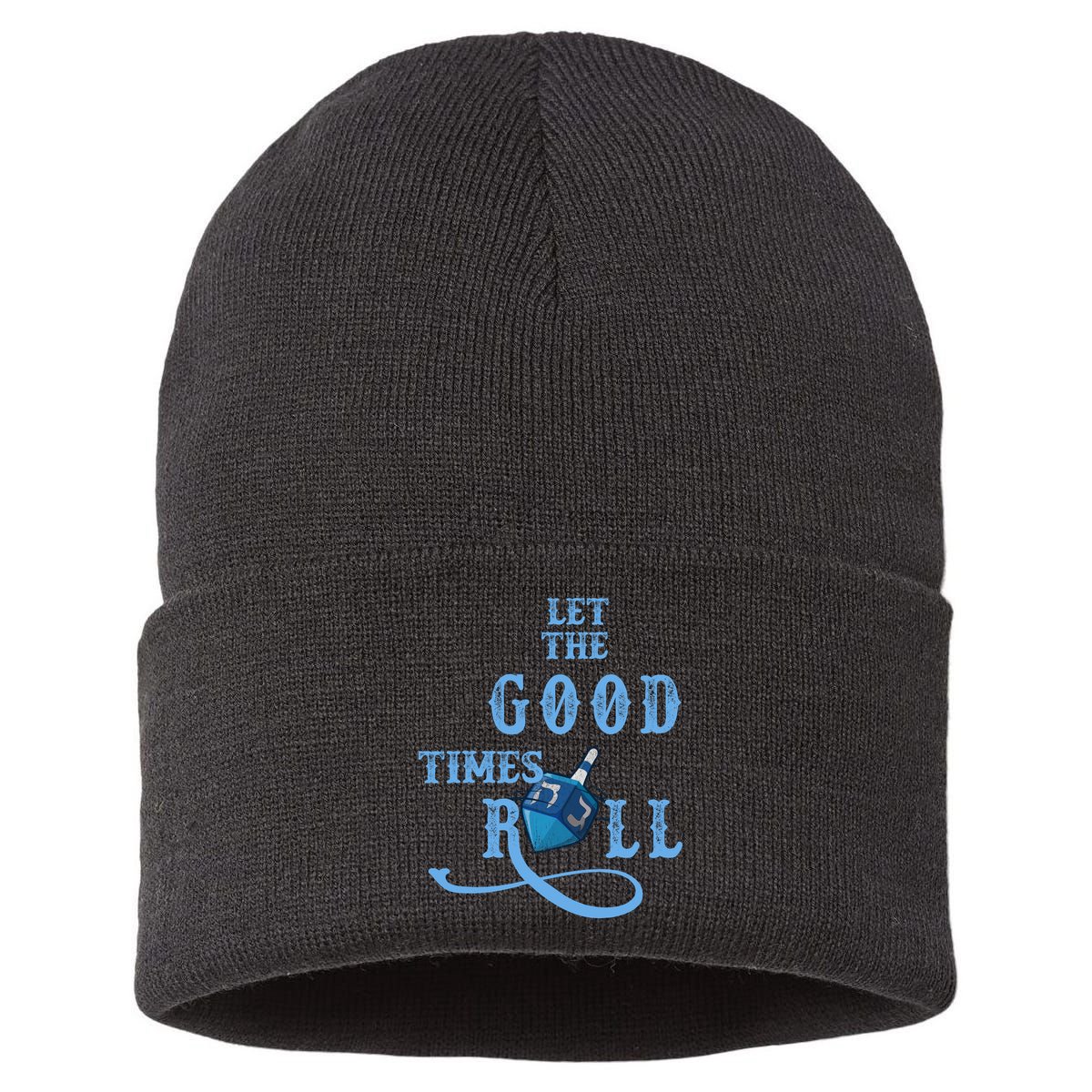Let The Good Times Roll Raglan Hanukkah Sustainable Knit Beanie