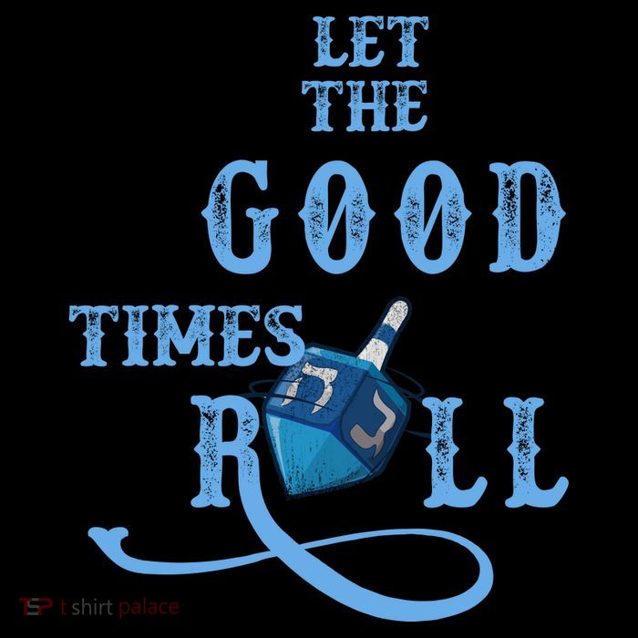 Let The Good Times Roll Raglan Hanukkah Pom Pom 12in Knit Beanie
