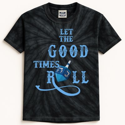Let The Good Times Roll Raglan Hanukkah Kids Tie-Dye T-Shirt