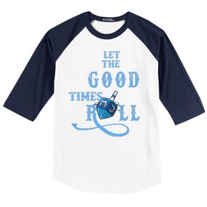 Let The Good Times Roll Raglan Hanukkah Baseball Sleeve Shirt