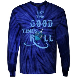 Let The Good Times Roll Raglan Hanukkah Tie-Dye Long Sleeve Shirt