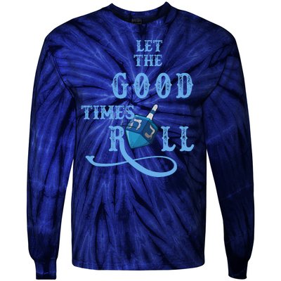 Let The Good Times Roll Raglan Hanukkah Tie-Dye Long Sleeve Shirt