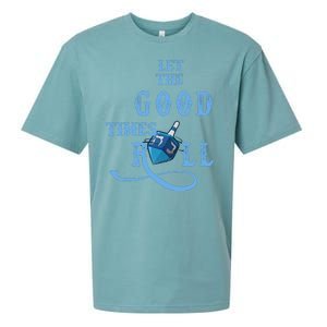 Let The Good Times Roll Raglan Hanukkah Sueded Cloud Jersey T-Shirt