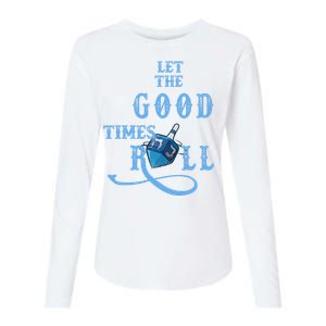 Let The Good Times Roll Raglan Hanukkah Womens Cotton Relaxed Long Sleeve T-Shirt