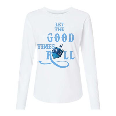 Let The Good Times Roll Raglan Hanukkah Womens Cotton Relaxed Long Sleeve T-Shirt