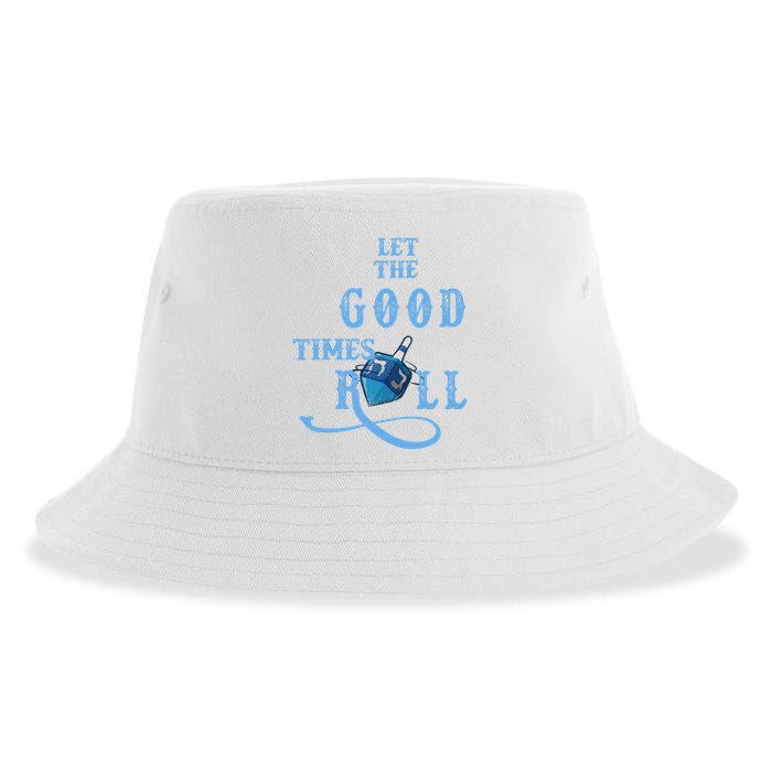 Let The Good Times Roll Raglan Hanukkah Sustainable Bucket Hat