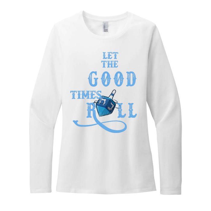 Let The Good Times Roll Raglan Hanukkah Womens CVC Long Sleeve Shirt