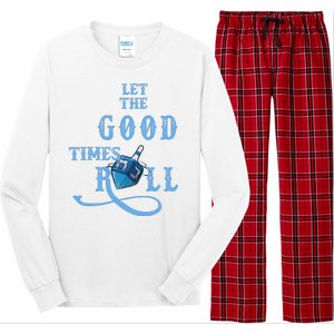 Let The Good Times Roll Raglan Hanukkah Long Sleeve Pajama Set